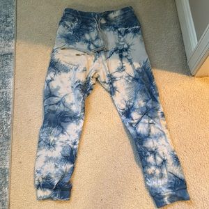 Philip Huang Tie-Dye Indigo Organic French Terry Sweatpants